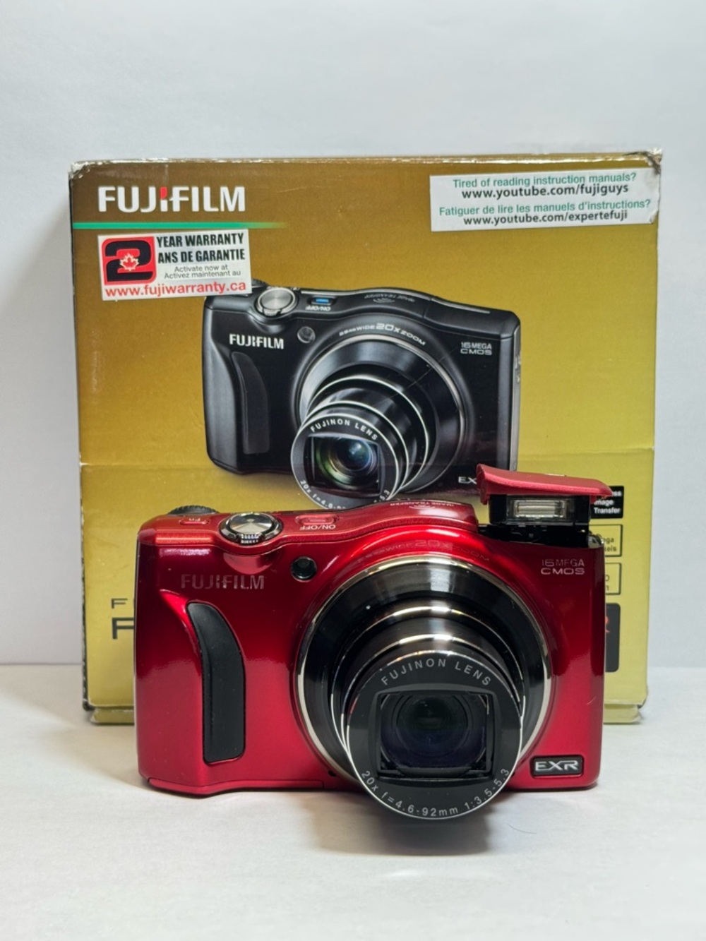 Fujifilm Finepix F800EXR Digital Camera Red w/ Charger - Read Description